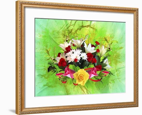 Flower Design Oc6-Ata Alishahi-Framed Giclee Print