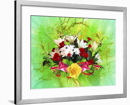 Flower Design Oc6-Ata Alishahi-Framed Giclee Print