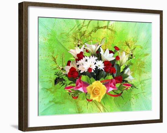 Flower Design Oc6-Ata Alishahi-Framed Giclee Print