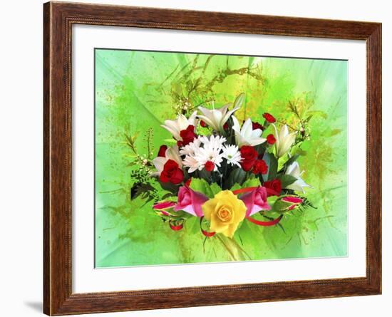 Flower Design Oc6-Ata Alishahi-Framed Giclee Print