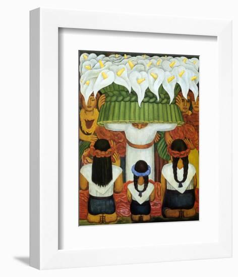 Flower Festival: Feast of Santa Anita, 1931-Diego Rivera-Framed Art Print