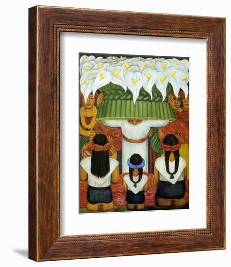 Flower Festival: Feast of Santa Anita, 1931-Diego Rivera-Framed Art Print