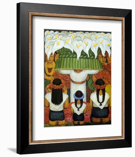 Flower Festival: Feast of Santa Anita, 1931-Diego Rivera-Framed Art Print