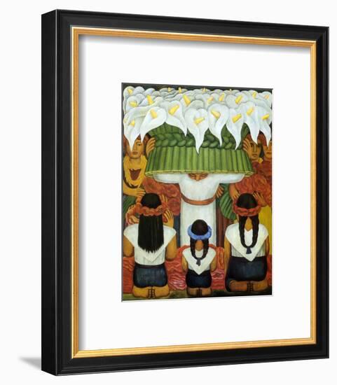 Flower Festival: Feast of Santa Anita, 1931-Diego Rivera-Framed Art Print