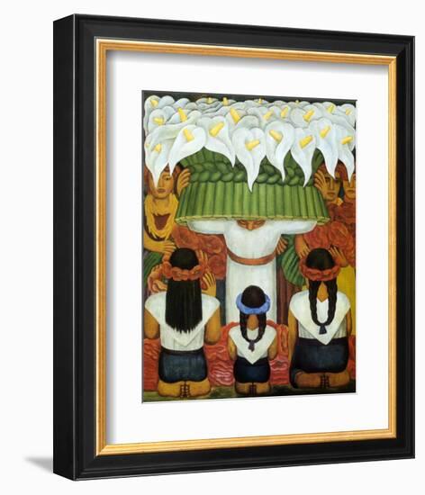 Flower Festival: Feast of Santa Anita, 1931-Diego Rivera-Framed Art Print