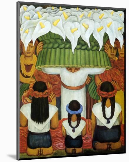 Flower Festival: Feast of Santa Anita, 1931-Diego Rivera-Mounted Art Print