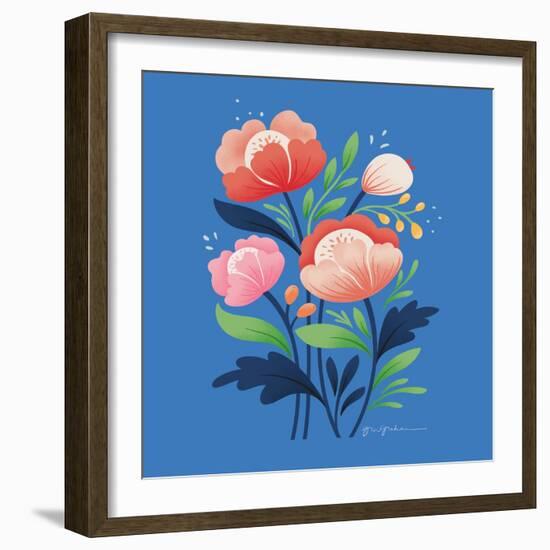 Flower Field II Bright Sq-Gia Graham-Framed Art Print