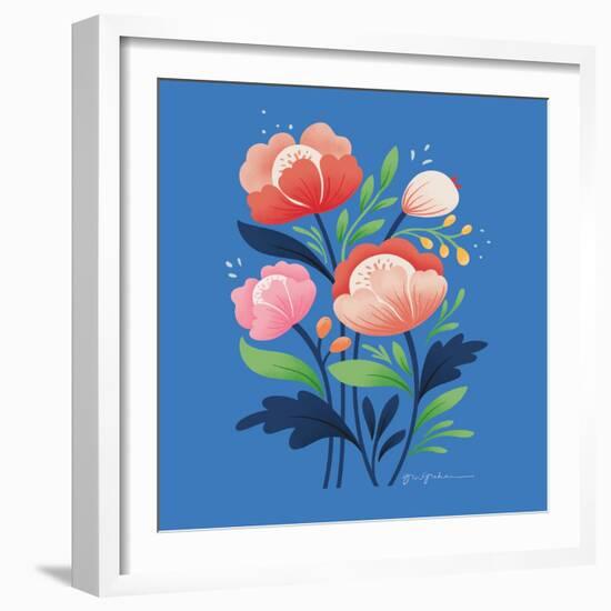 Flower Field II Bright Sq-Gia Graham-Framed Art Print