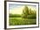 Flower Field With Trees And Bushes-balaikin2009-Framed Art Print