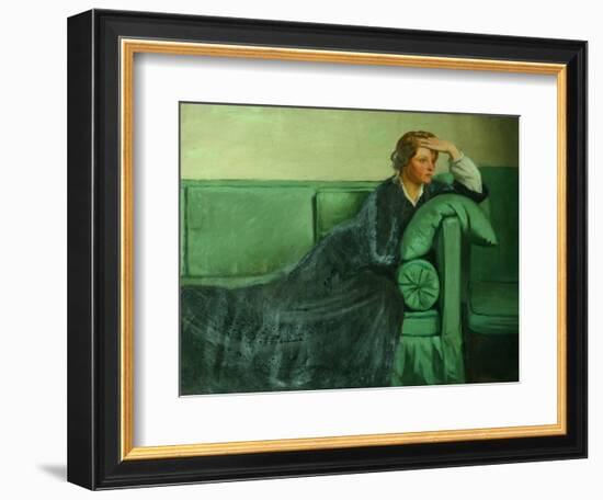 Flower, Fruit and Thorn Piece (Oil on Canvas)-William Rothenstein-Framed Giclee Print