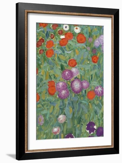 Flower Garden, 1905-07 (Detail)-Gustav Klimt-Framed Giclee Print