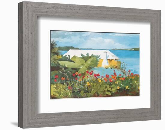 Flower Garden and Bungalow, Bermuda, c.1899-Winslow Homer-Framed Premium Giclee Print