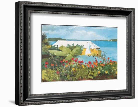 Flower Garden and Bungalow, Bermuda, c.1899-Winslow Homer-Framed Premium Giclee Print