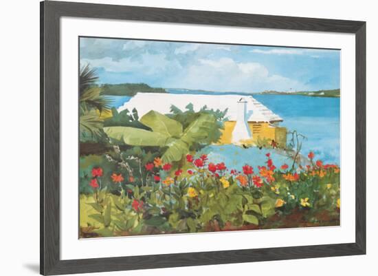 Flower Garden and Bungalow, Bermuda, c.1899-Winslow Homer-Framed Premium Giclee Print