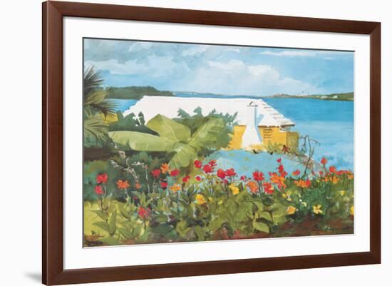 Flower Garden and Bungalow, Bermuda, c.1899-Winslow Homer-Framed Premium Giclee Print