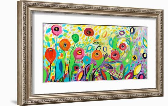 Flower Garden Jazz-Jennifer Lommers-Framed Art Print