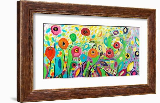 Flower Garden Jazz-Jennifer Lommers-Framed Art Print