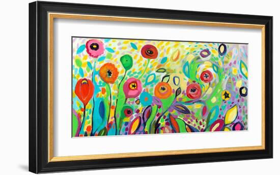 Flower Garden Jazz-Jennifer Lommers-Framed Art Print