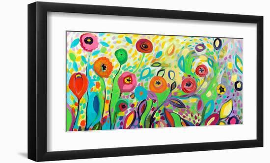 Flower Garden Jazz-Jennifer Lommers-Framed Giclee Print