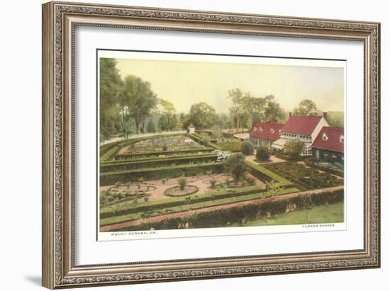 Flower Garden, Mt. Vernon, Virginia-null-Framed Art Print