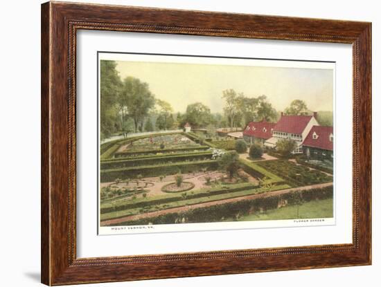 Flower Garden, Mt. Vernon, Virginia-null-Framed Art Print