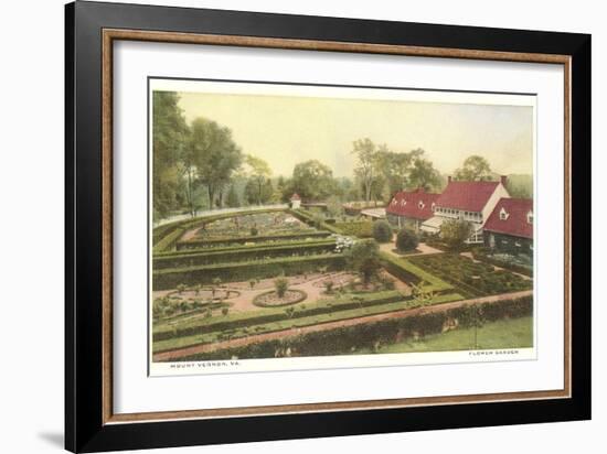 Flower Garden, Mt. Vernon, Virginia-null-Framed Art Print