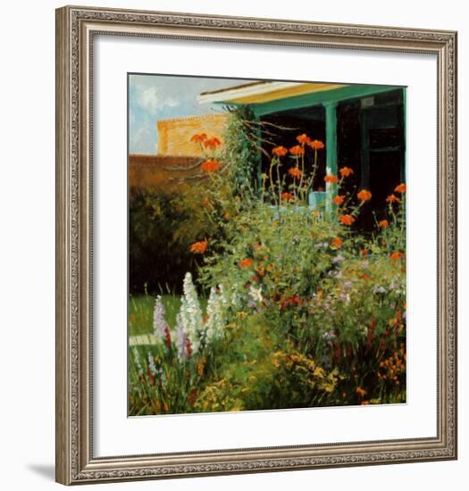 Flower Garden, Santa Fe Opera, 1995-Dan Bodelson-Framed Art Print