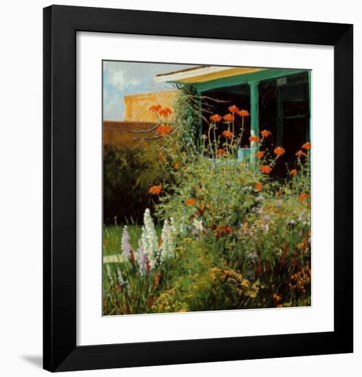 Flower Garden, Santa Fe Opera, 1995-Dan Bodelson-Framed Art Print