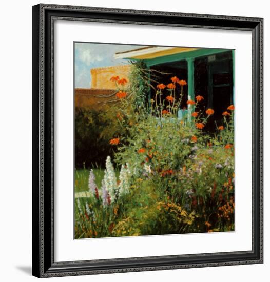 Flower Garden, Santa Fe Opera, 1995-Dan Bodelson-Framed Art Print