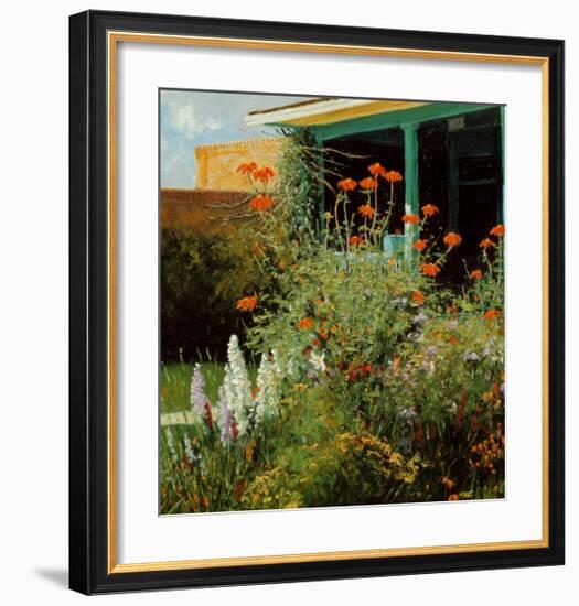 Flower Garden, Santa Fe Opera, 1995-Dan Bodelson-Framed Art Print