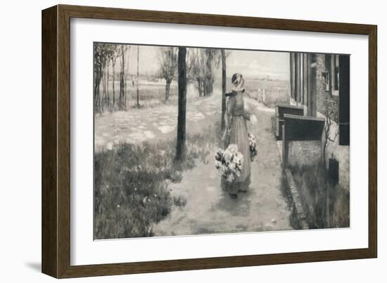 'Flower Girl in Holland', 1887, (1912)-George Hitchcock-Framed Giclee Print