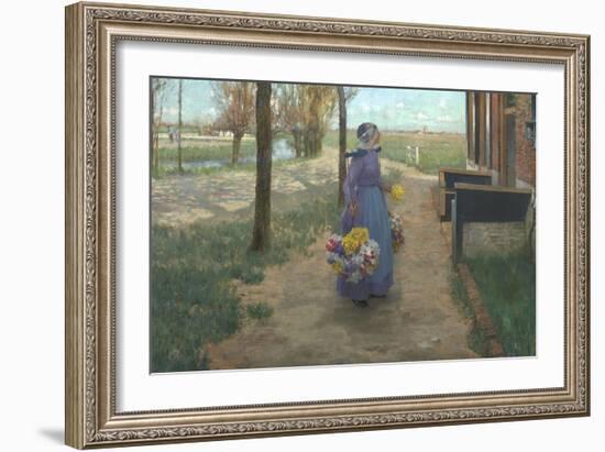 Flower Girl in Holland, 1887-George Hitchcock-Framed Giclee Print