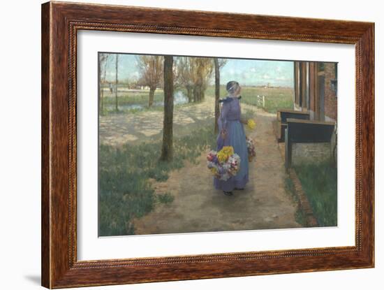 Flower Girl in Holland, 1887-George Hitchcock-Framed Giclee Print