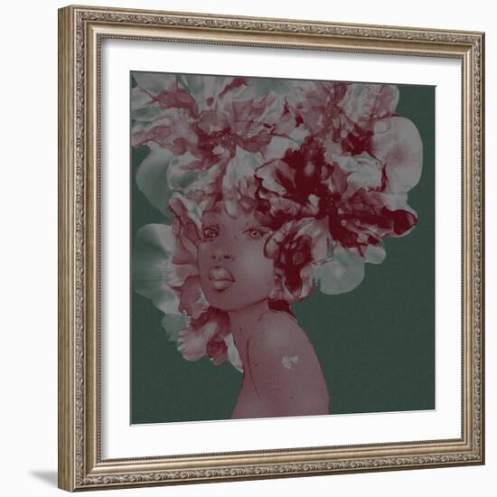 Flower Girl With Heart 1 V2-Emma Catherine Debs-Framed Art Print