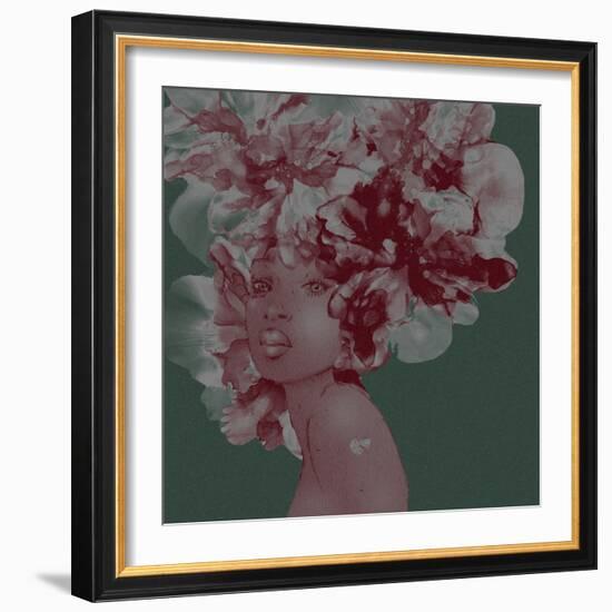 Flower Girl With Heart 1 V2-Emma Catherine Debs-Framed Art Print