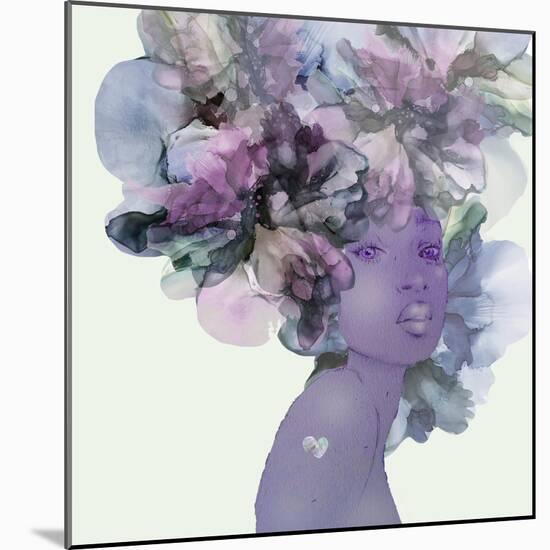 Flower Girl With Heart 1 V3-Emma Catherine Debs-Mounted Art Print