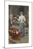 Flower Girl-Frederick Childe Hassam-Mounted Premium Giclee Print