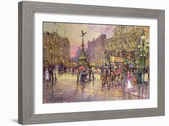 Flower Girls, Piccadilly Circus, London-John Sutton-Framed Giclee Print