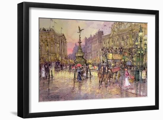 Flower Girls, Piccadilly Circus, London-John Sutton-Framed Giclee Print