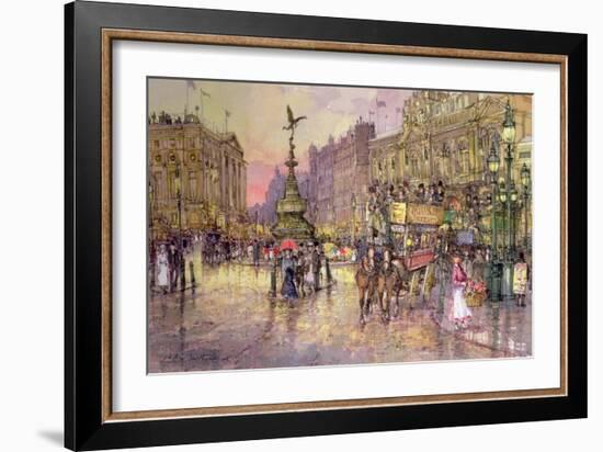 Flower Girls, Piccadilly Circus, London-John Sutton-Framed Giclee Print