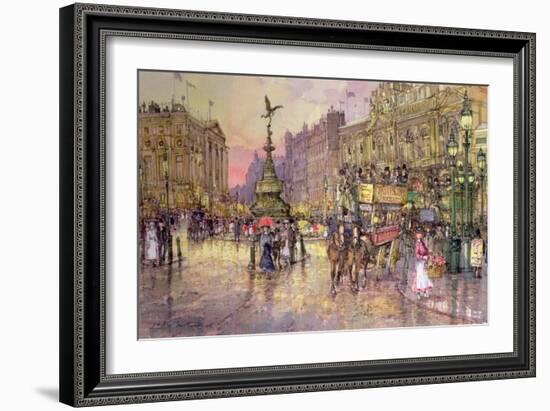 Flower Girls, Piccadilly Circus, London-John Sutton-Framed Giclee Print