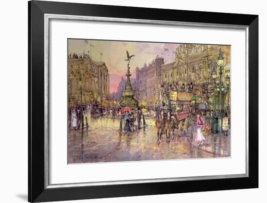 Flower Girls, Piccadilly Circus, London-John Sutton-Framed Giclee Print