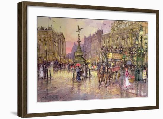 Flower Girls, Piccadilly Circus, London-John Sutton-Framed Giclee Print