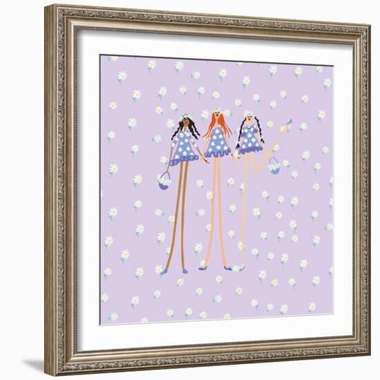 Flower Girls-Caroline Benchétrit-Framed Art Print