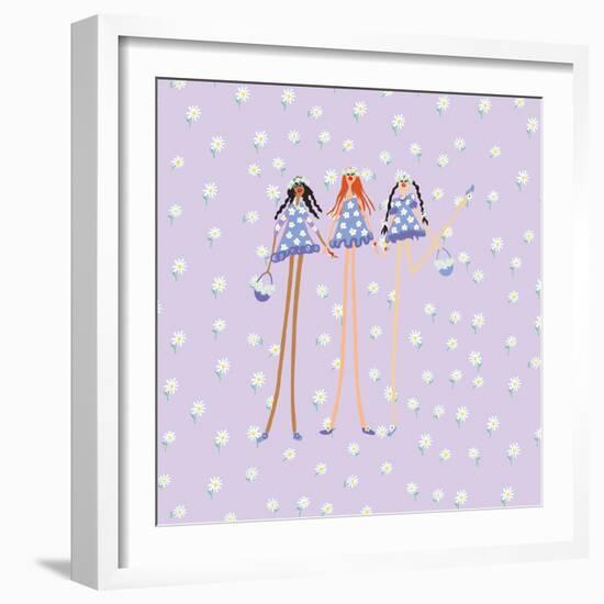 Flower Girls-Caroline Benchétrit-Framed Art Print