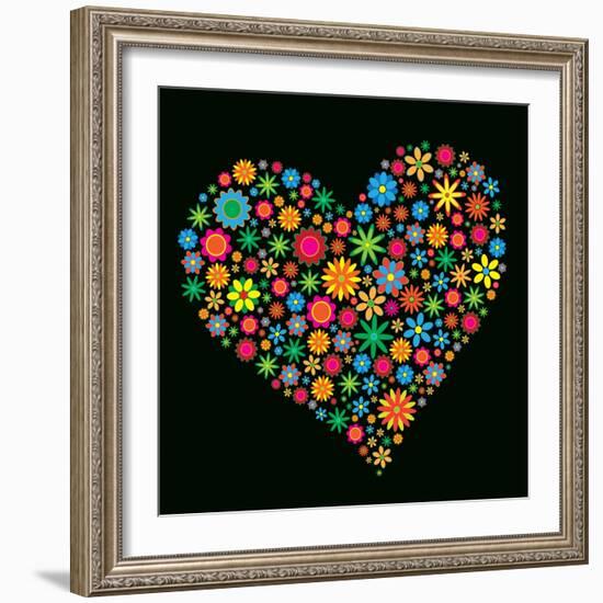 Flower Heart-Maksim Krasnov-Framed Art Print