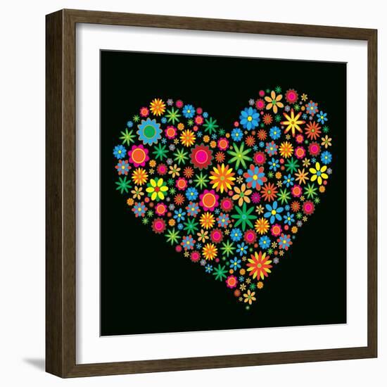 Flower Heart-Maksim Krasnov-Framed Art Print