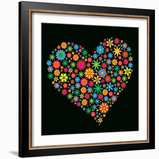 Flower Heart-Maksim Krasnov-Framed Art Print