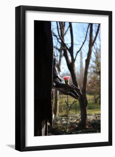 Flower in Statue's Hand Washington DC-null-Framed Photo