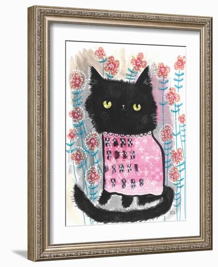 Flower Kitty-Melissa Averinos-Framed Art Print